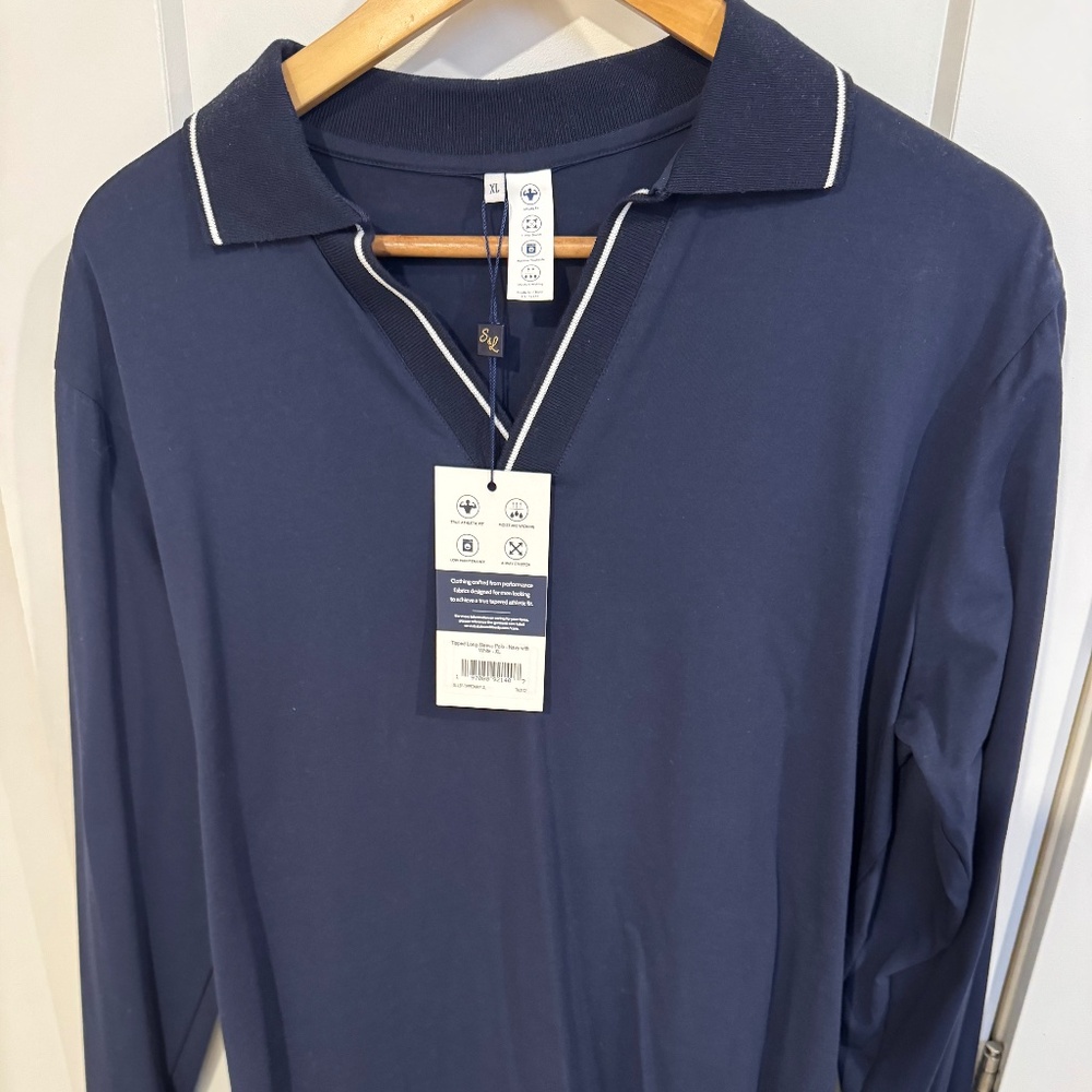 State and Liberty long sleeve polo